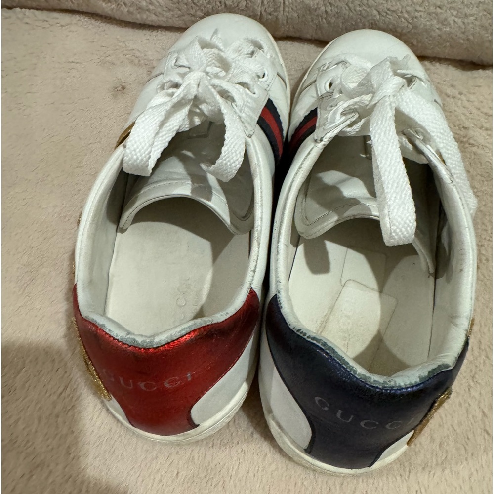 Gucci White Sneakers with Red and Blue Accents LOVED